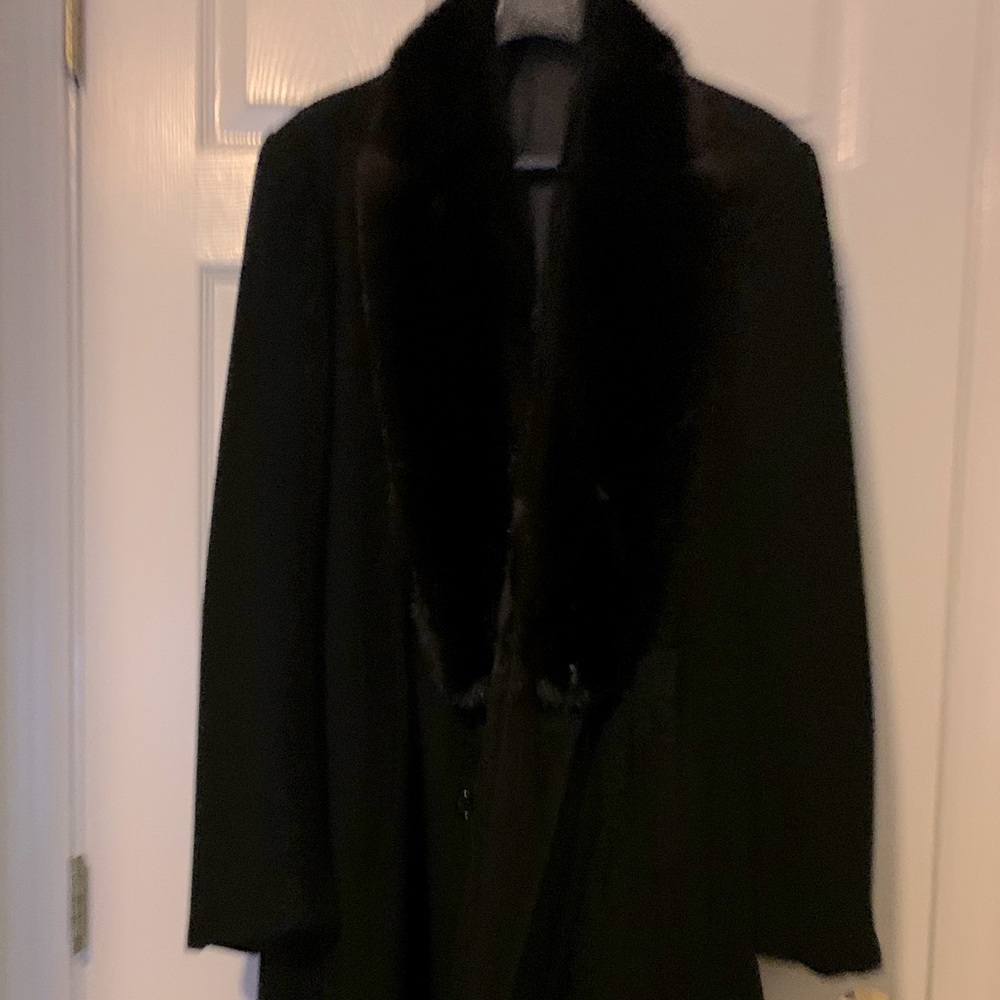 Men’s Long Coat with Genuine Fur